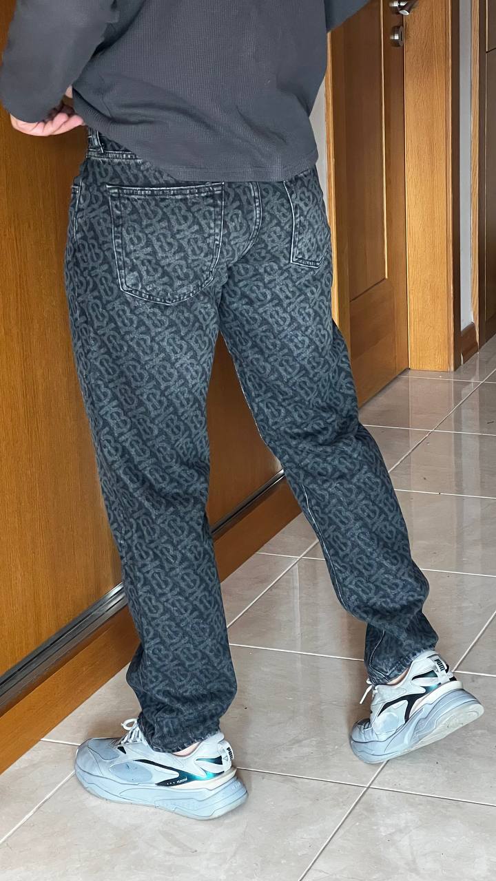 Koal Lazer İşlemeli Özel Tasarım Straight Fit Erkek Jean Pantolon