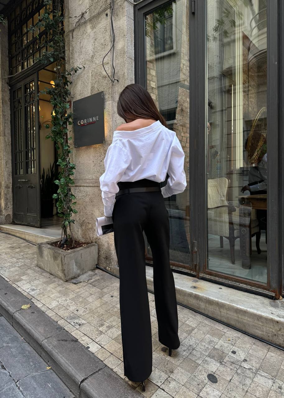 Touch Me High Waist Fabric Women's Trousers