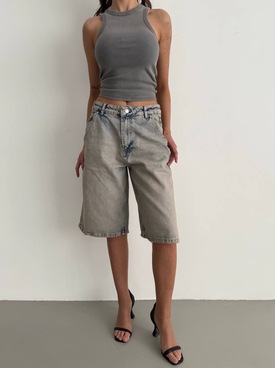 Deitra Wash Effect Capri - 3406,3404 - Mavi