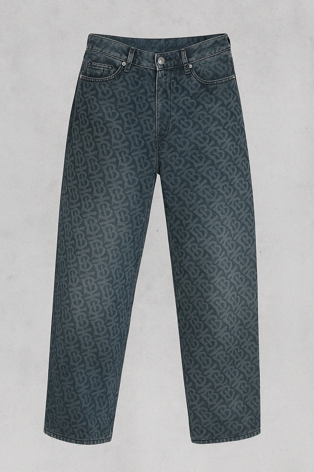 Koal Lazer İşlemeli Özel Tasarım Straight Fit Erkek Jean Pantolon