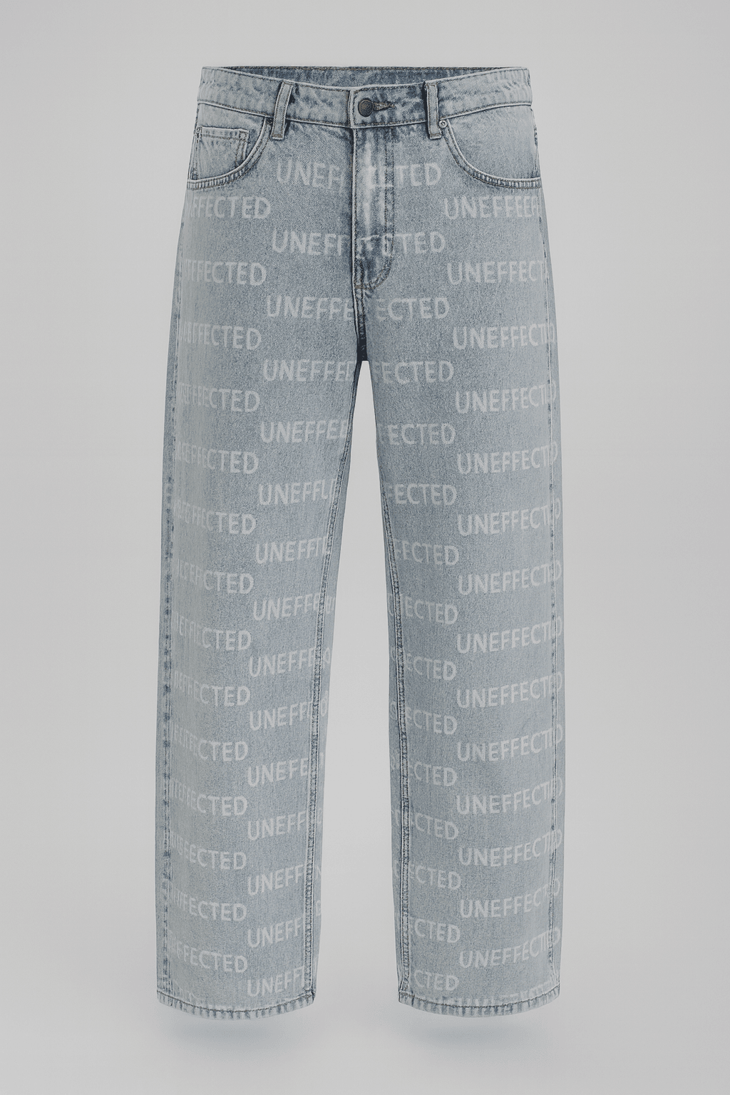 Uneffected Baskılı Özel Tasarım Erkek Baggy Jean Pantolon