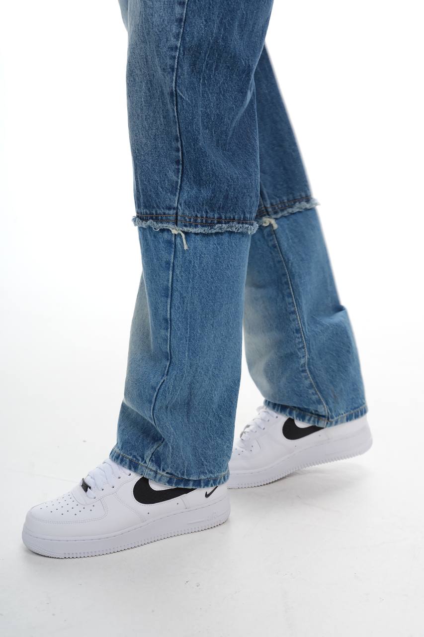 Gaber Yıkamalı Paçası Detaylı Erkek Jean Pantolon