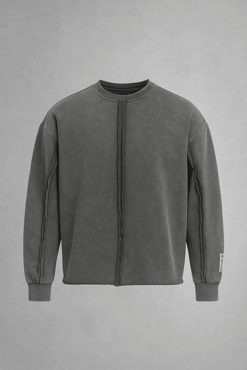 Mick Taş Yıkama Efektli Özel Tasarım Erkek Sweatshirt