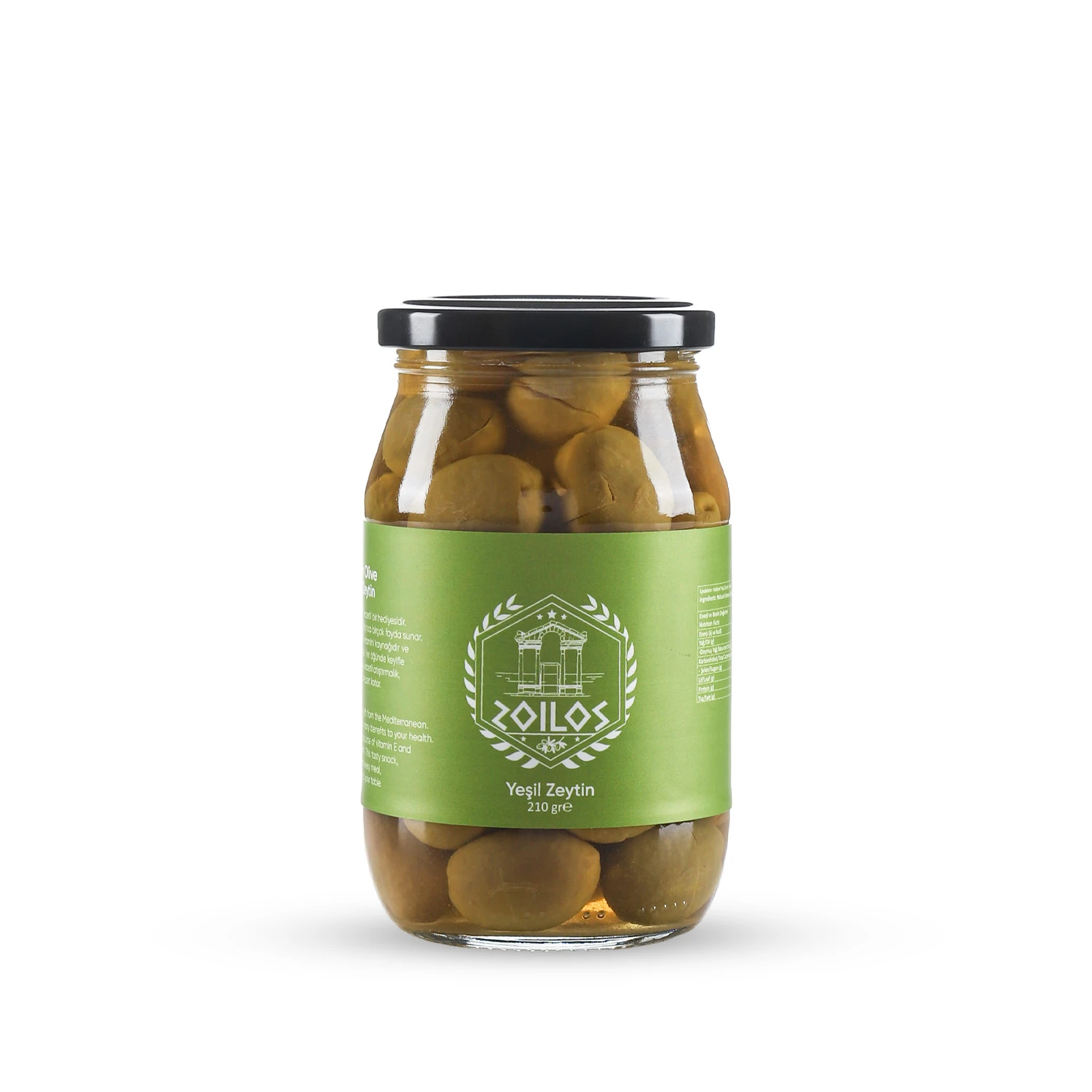 210gr Doğal Kırma Yeşil Zeytin
