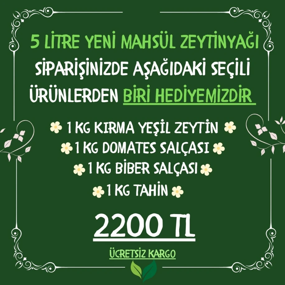 2025 Yeni Mahsül 5 Litre Zeytinyağı