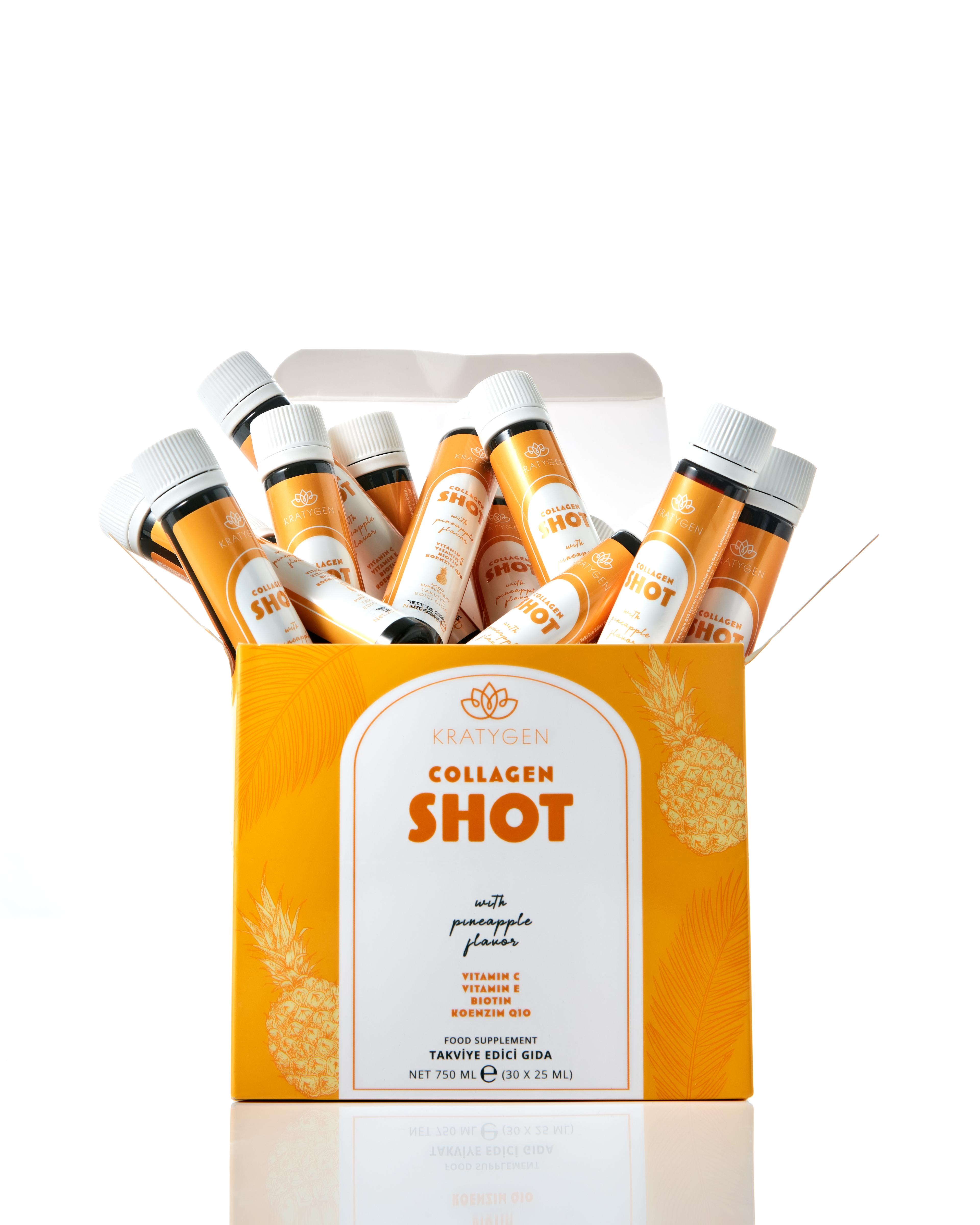 Kratygen Ananas Aromalı Kolajen Shot