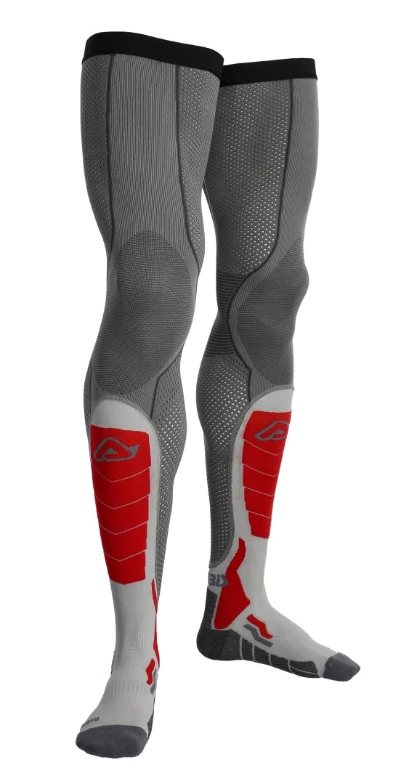 Acerbis X-Leg Vented Pro Çorap Gri Kırmızı