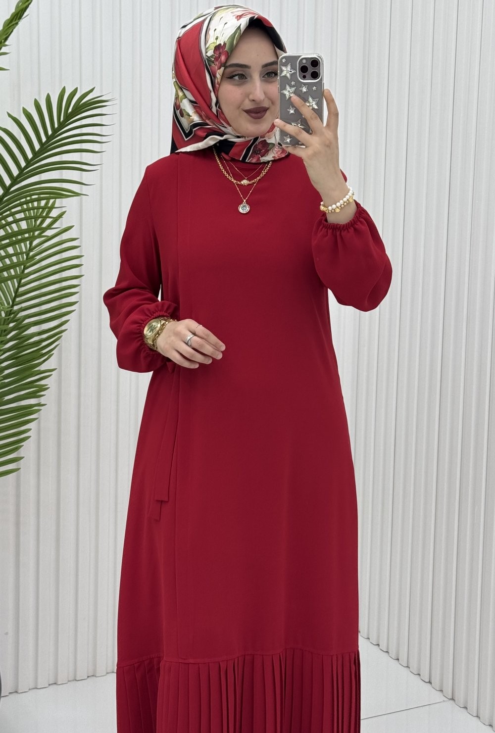 Yeliz Elbise Kırmızı