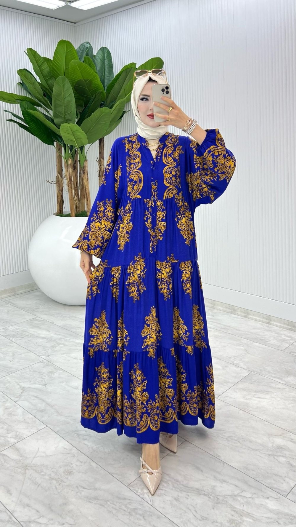 Saks Bahar Elbise Tesettür Giyim