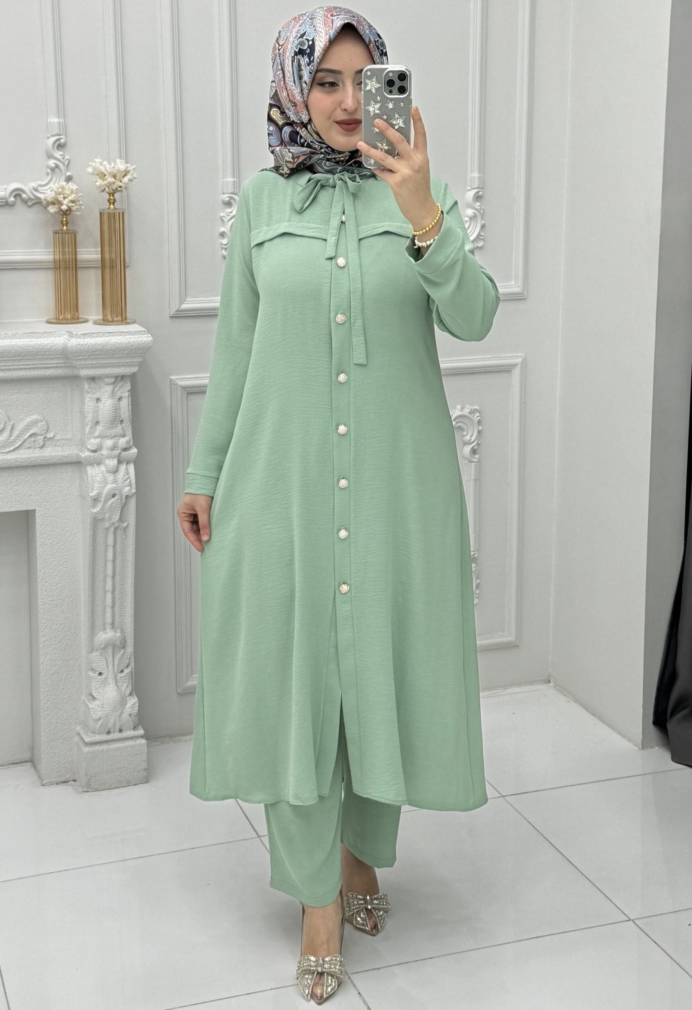 Dilara Takım Mint Yeşili