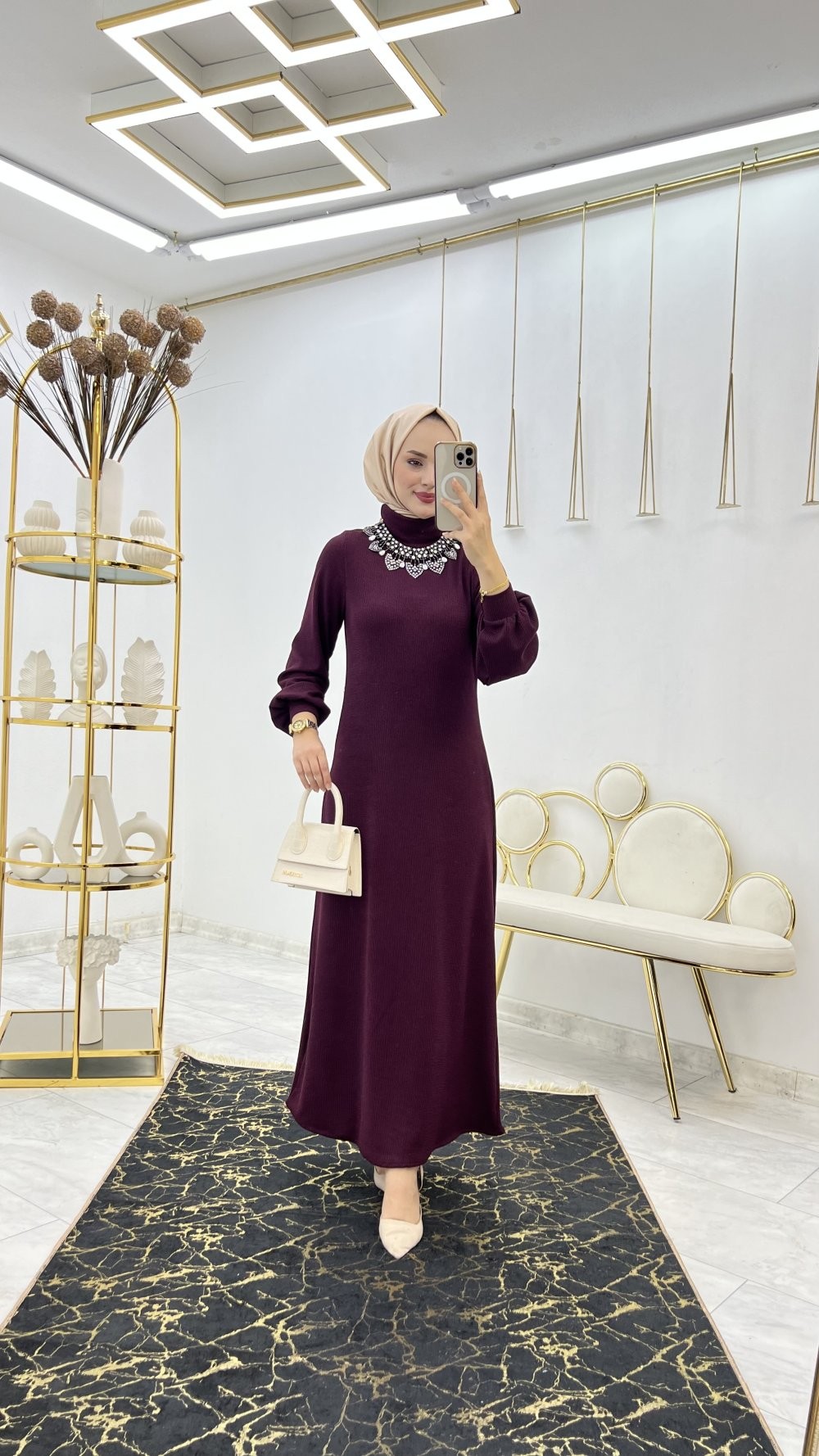 Mürdüm Belma Elbise Tesettür Giyim 