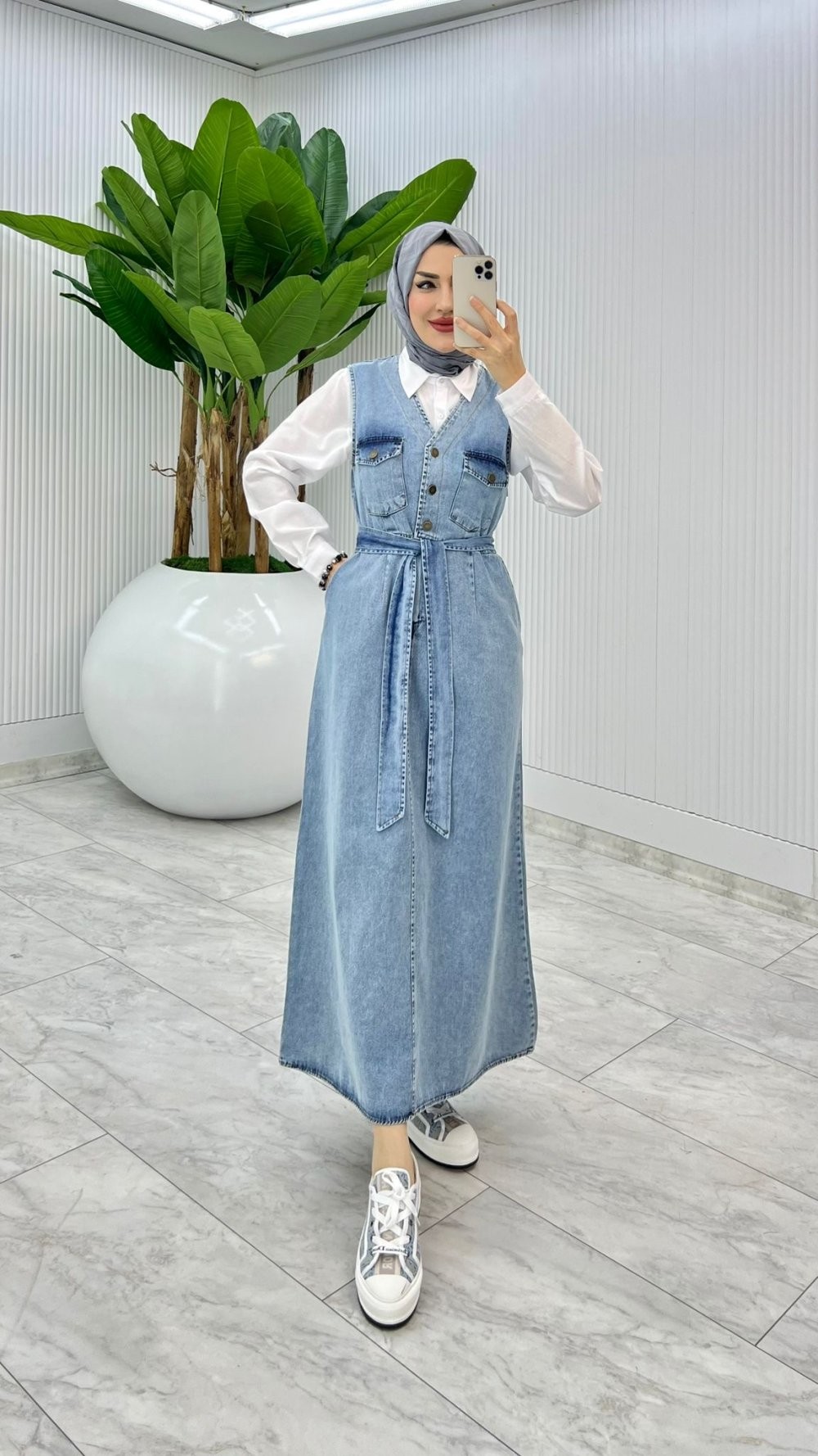 Mavi Julia Kot Jile Tesettür Giyim