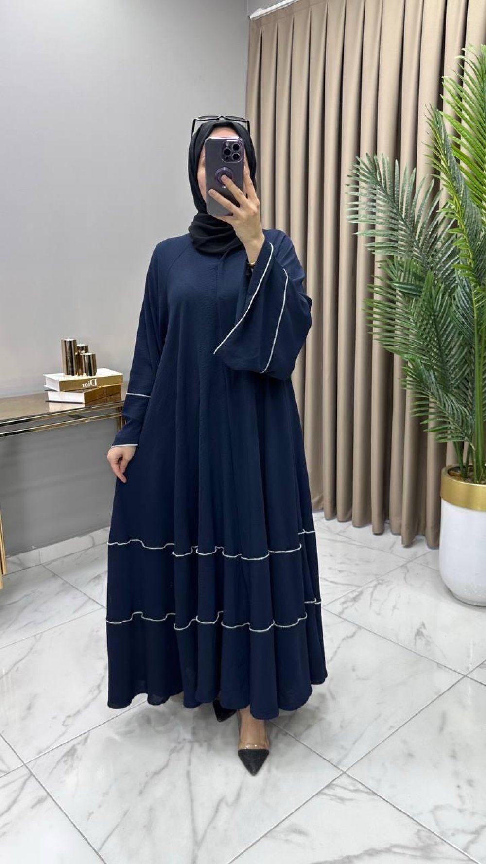Abaya Ferace Lacivert 
