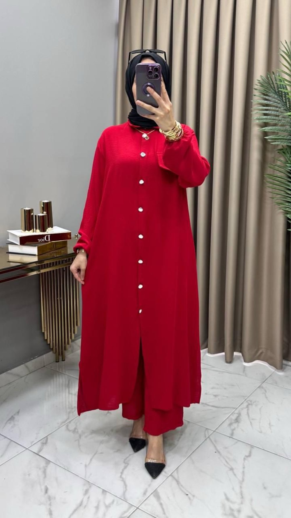 Neslişah Takım Kırmızı