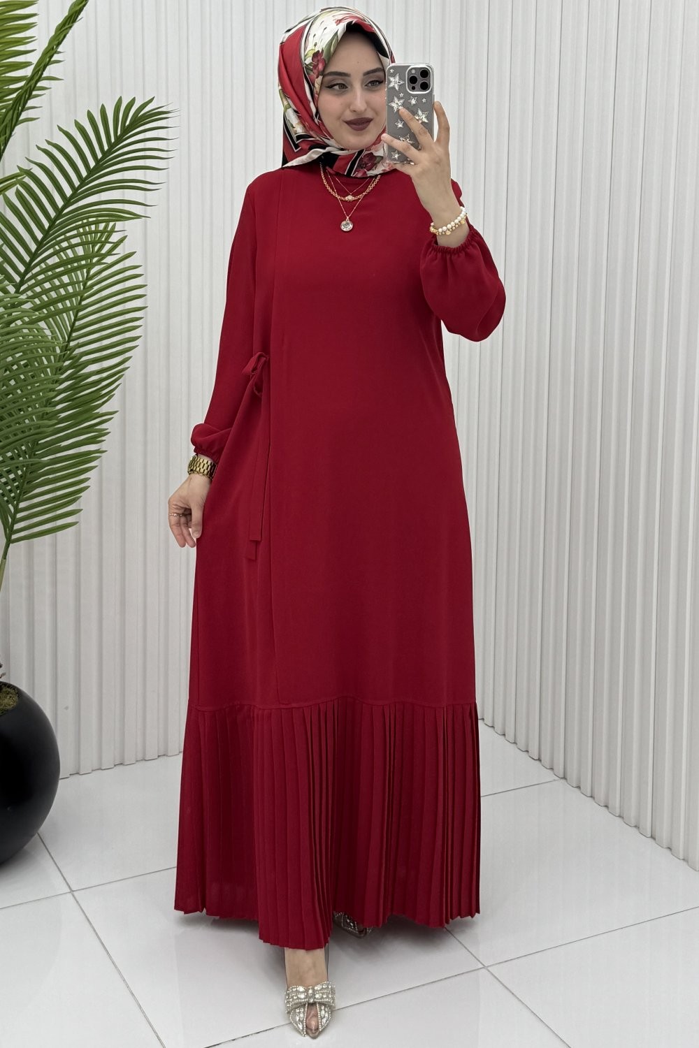 Yeliz Elbise Kırmızı