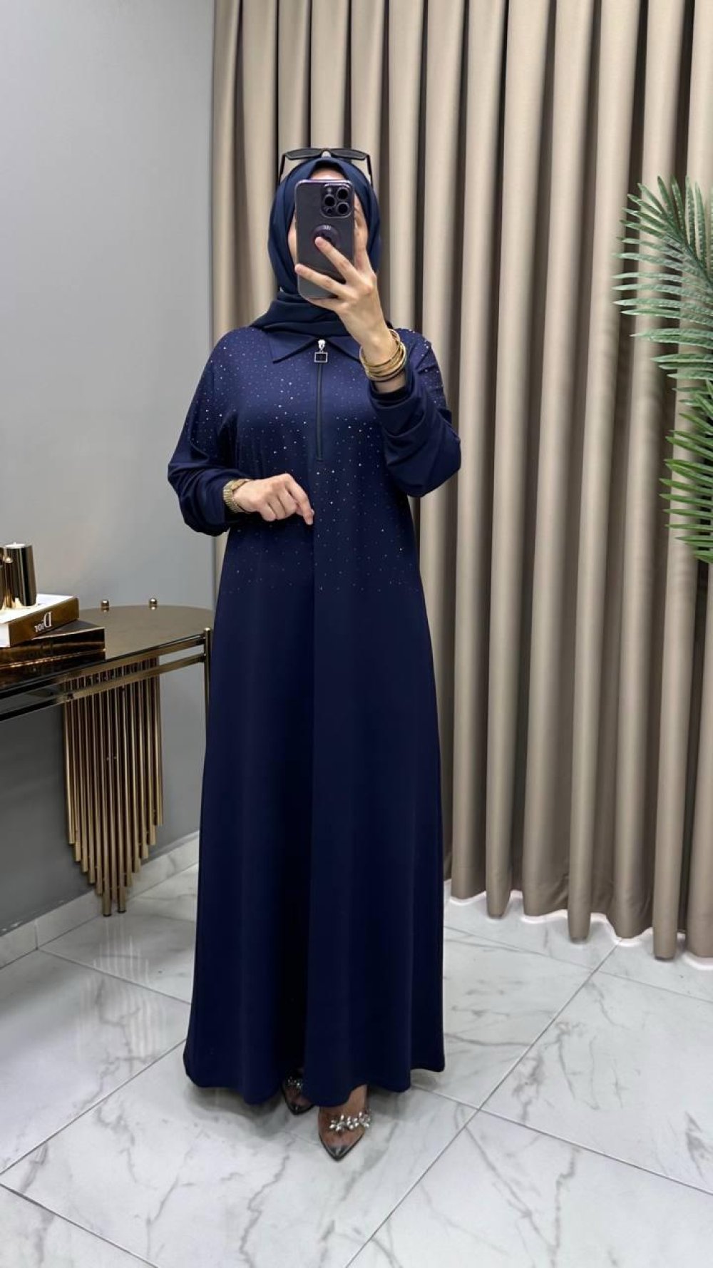 Lale Abiye Elbise Lacivert 