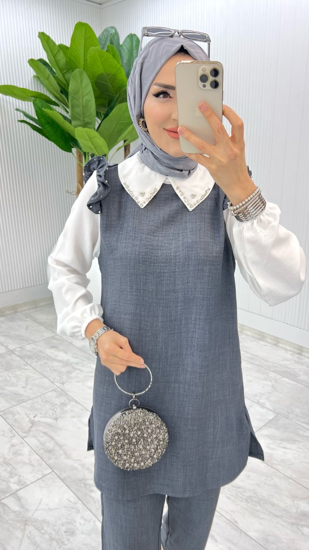 Füme Melike Takım Tesettür Giyim