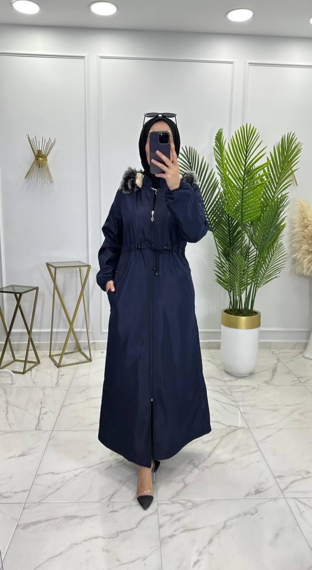 Kışlık Parka Mont Lacivert 