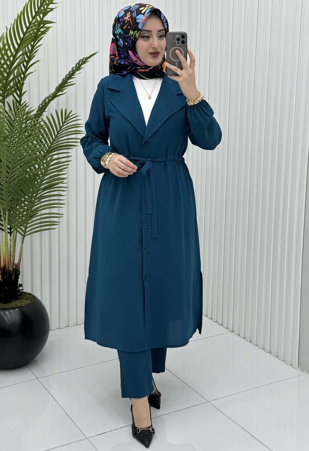 Helen Takım Petrol Mavisi
