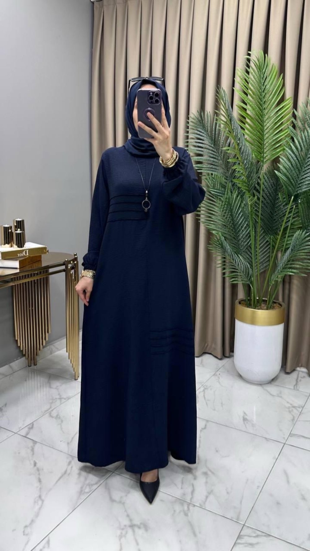 Eylem Elbise Lacivert 