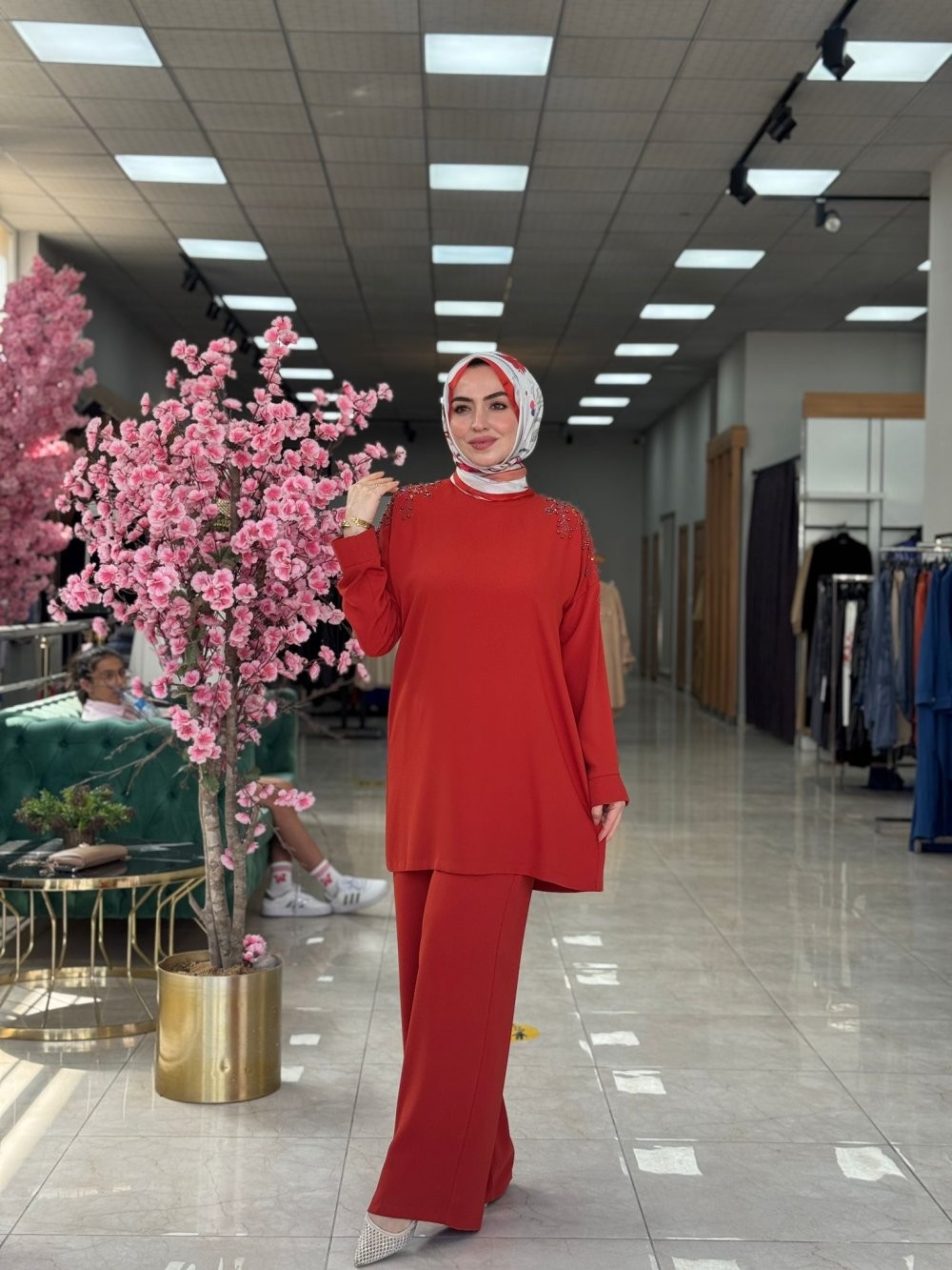 Yaprak Panolon Takım-Turuncu