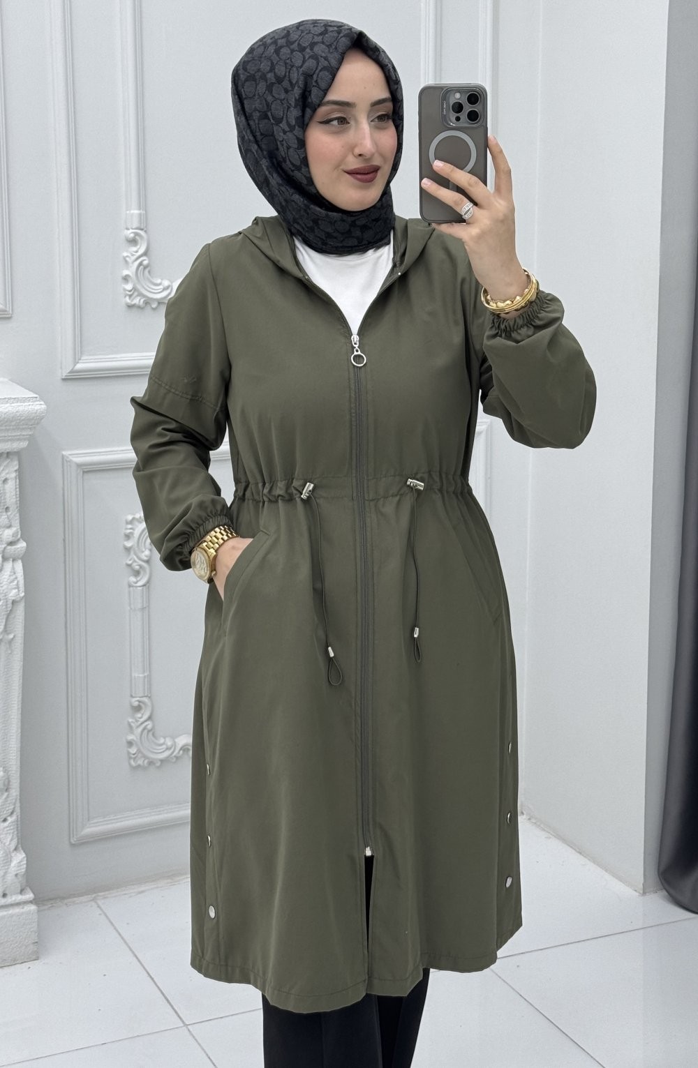 Nergis Yağmurluk Kap Haki