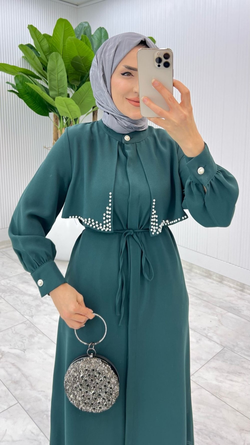 Zümrüt Premium Amor Ferace Tesettür Giyim