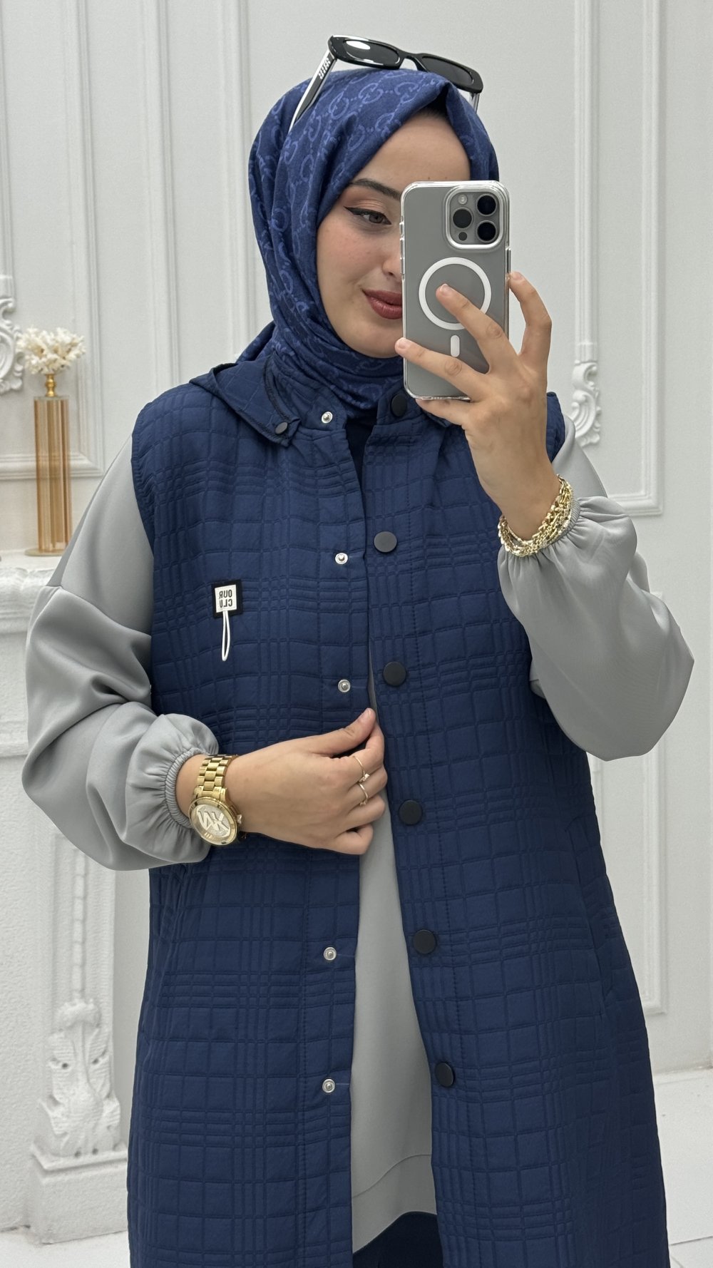 Mina Yelek Lacivert