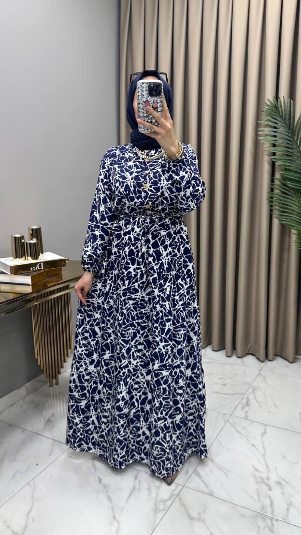 Bahar Elbise Lacivert 