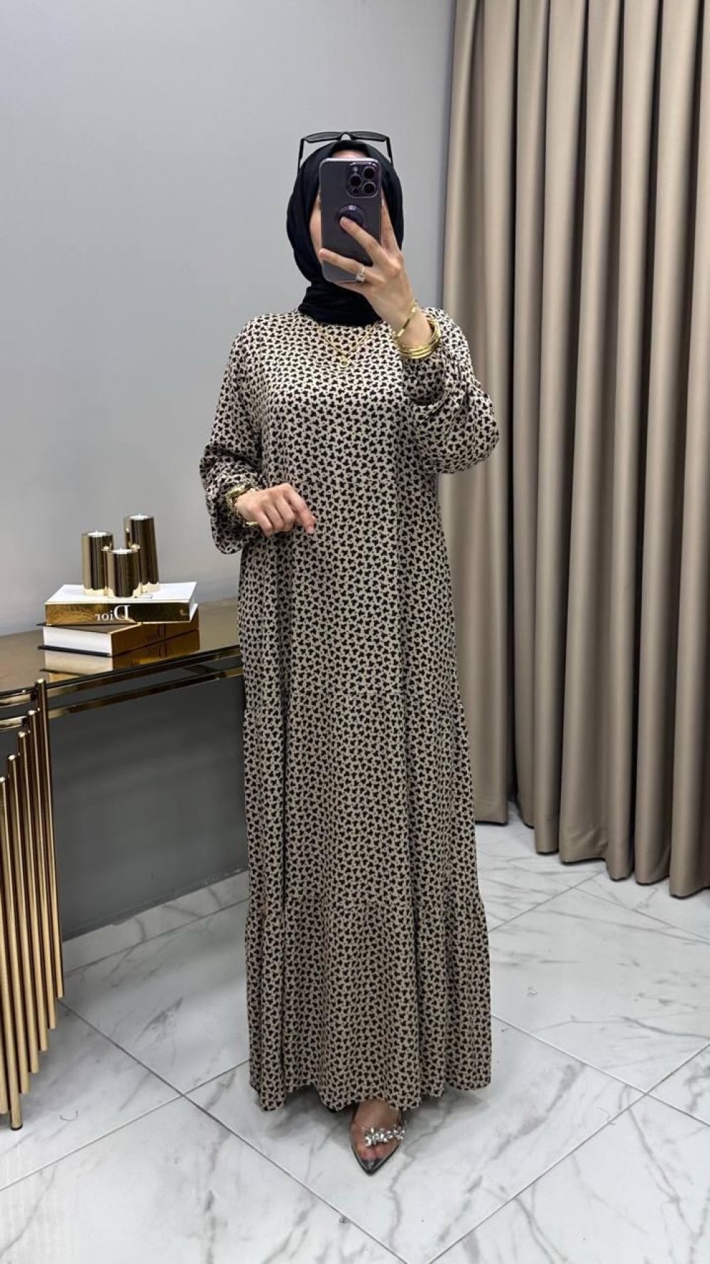 Gülsüm Elbise Vizon