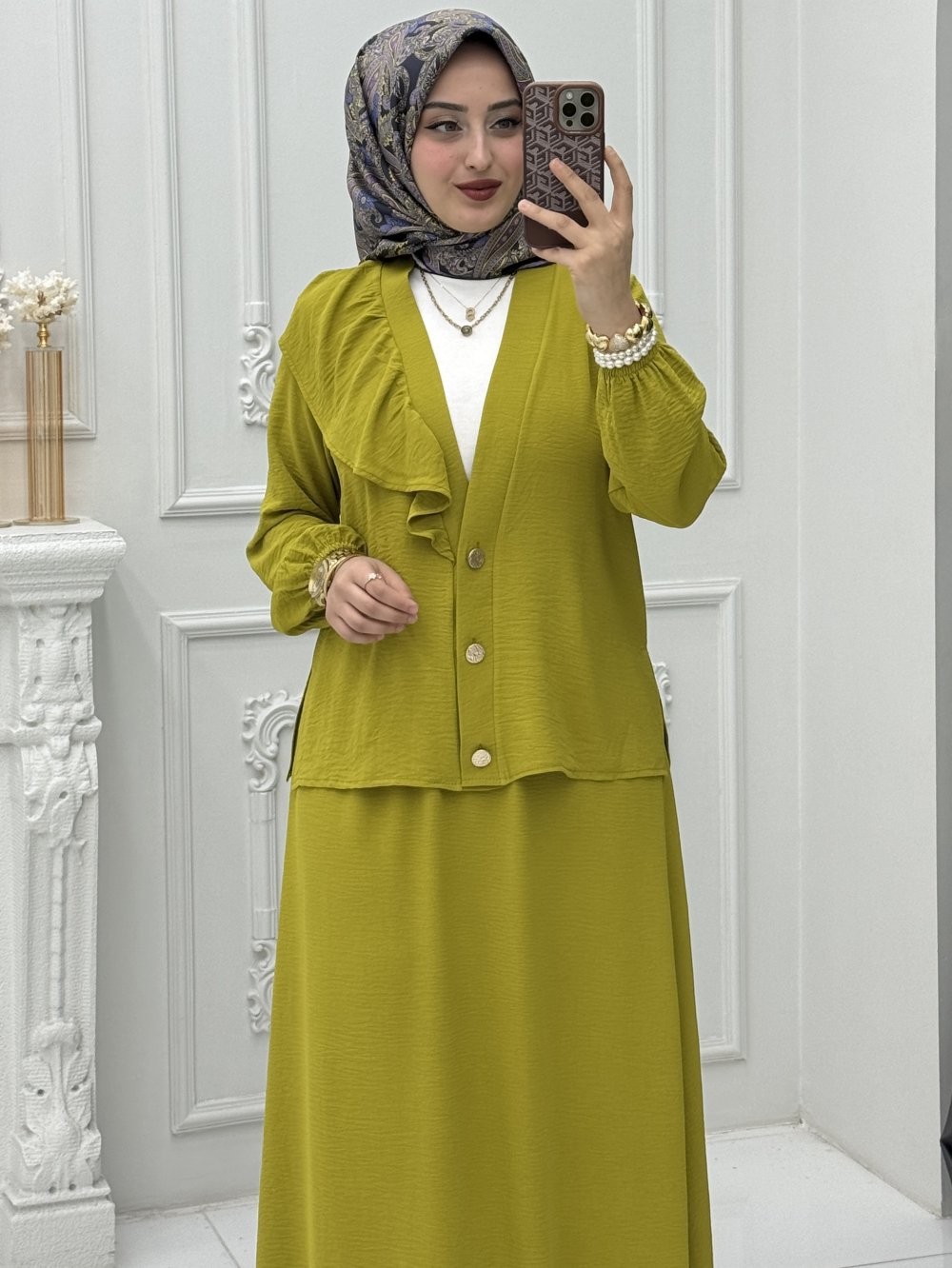 Pırıl Etek Takım Yağ Yeşili