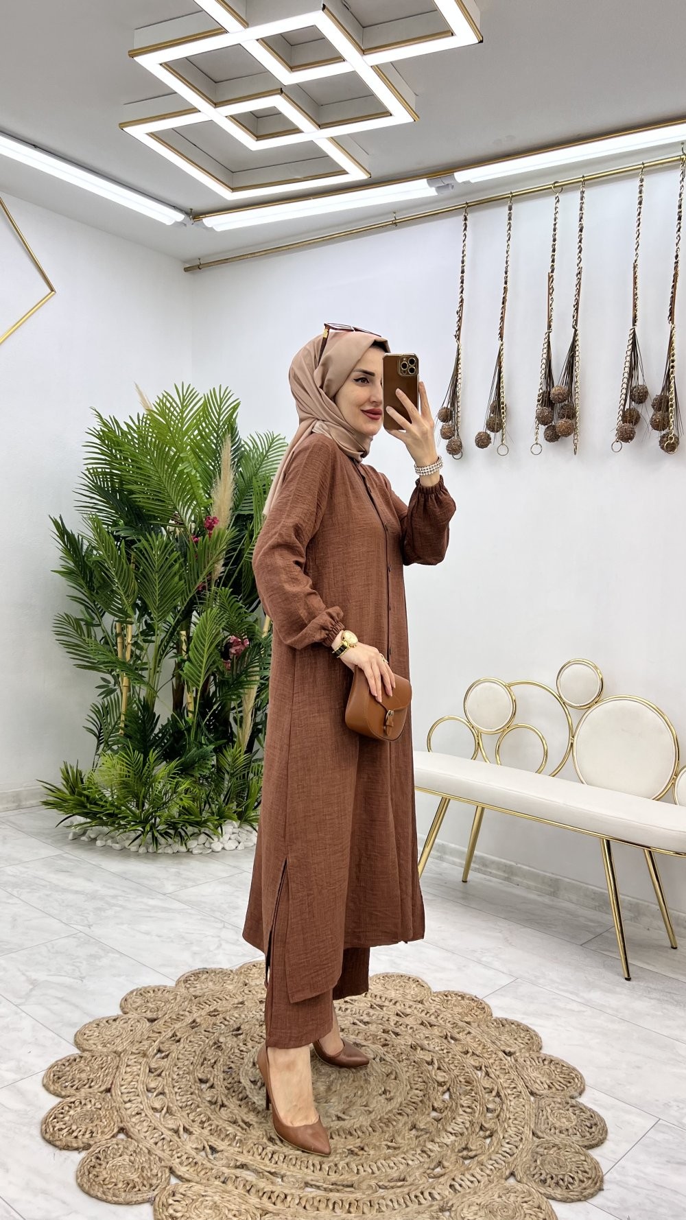 Kahve Didem Takım Tesettür Giyim 