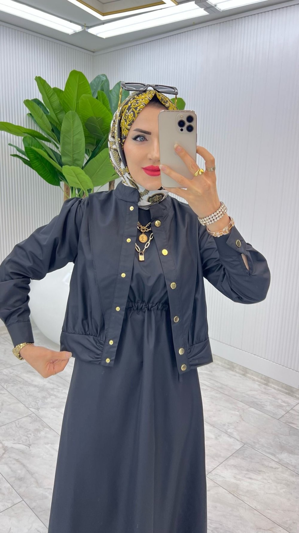 Siyah Premium Gizem Takım Tesettür Giyim