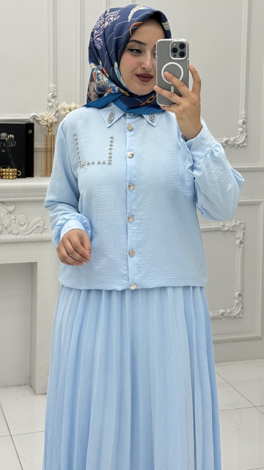 Hazal Etek Takım Mavi