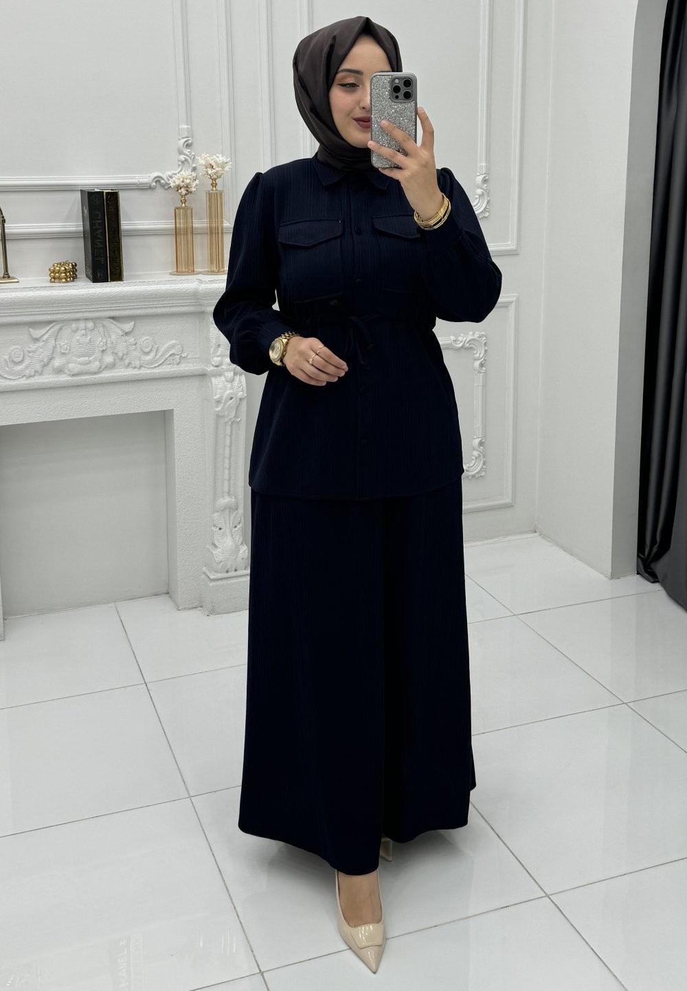 Selmira Etekli Takım Lacivert