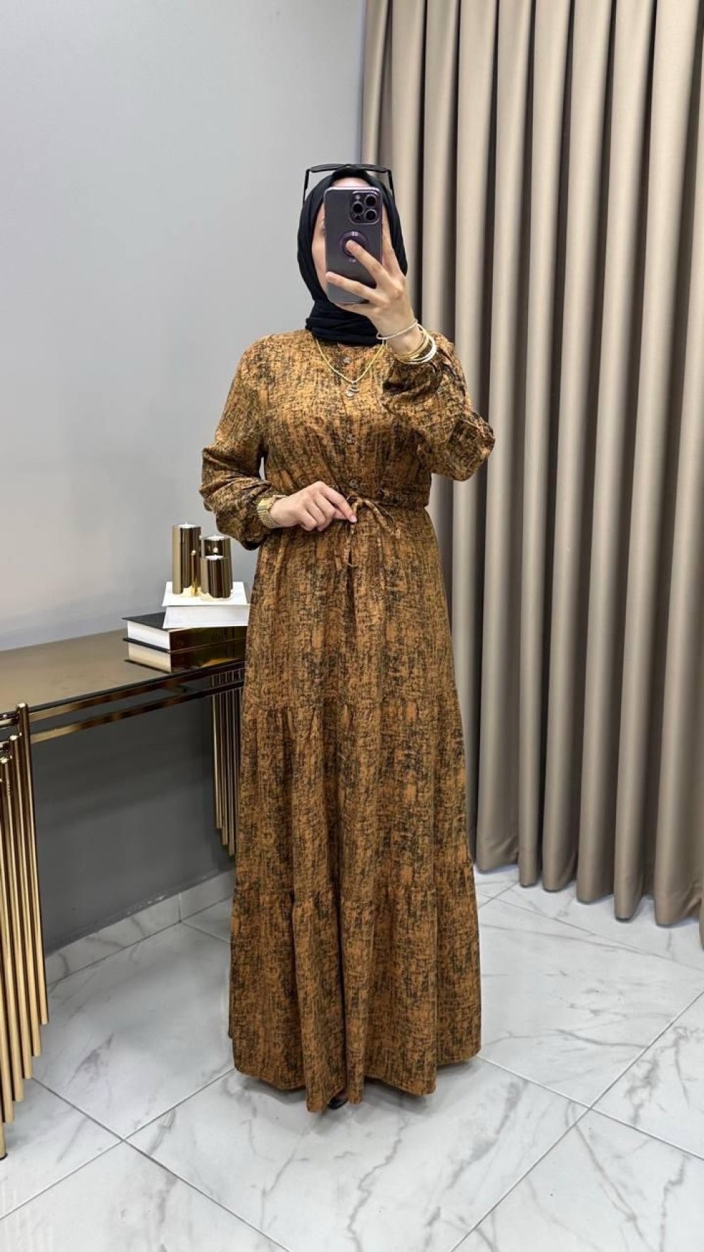 Ayça Elbise Taba