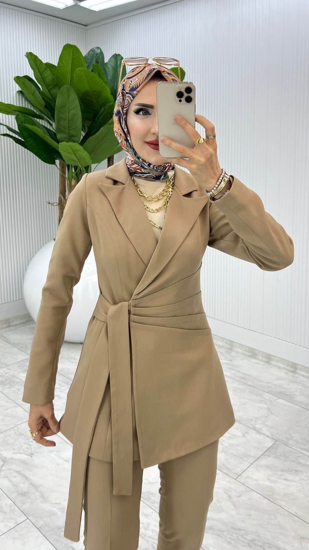 Vizon Premium Astarlı Klas Takım Tesettür Giyim