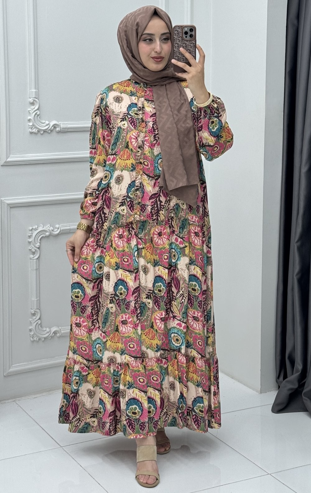 Meltem Elbise Pembe