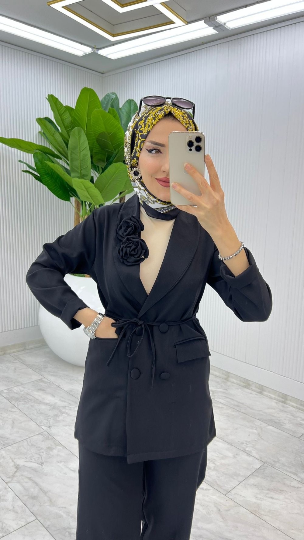 Siyah Oversize Masal Kap Tesettür Giyim
