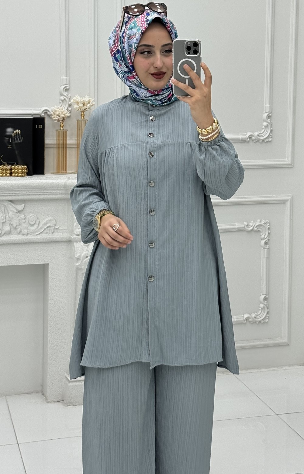 Feyza Takım Gri