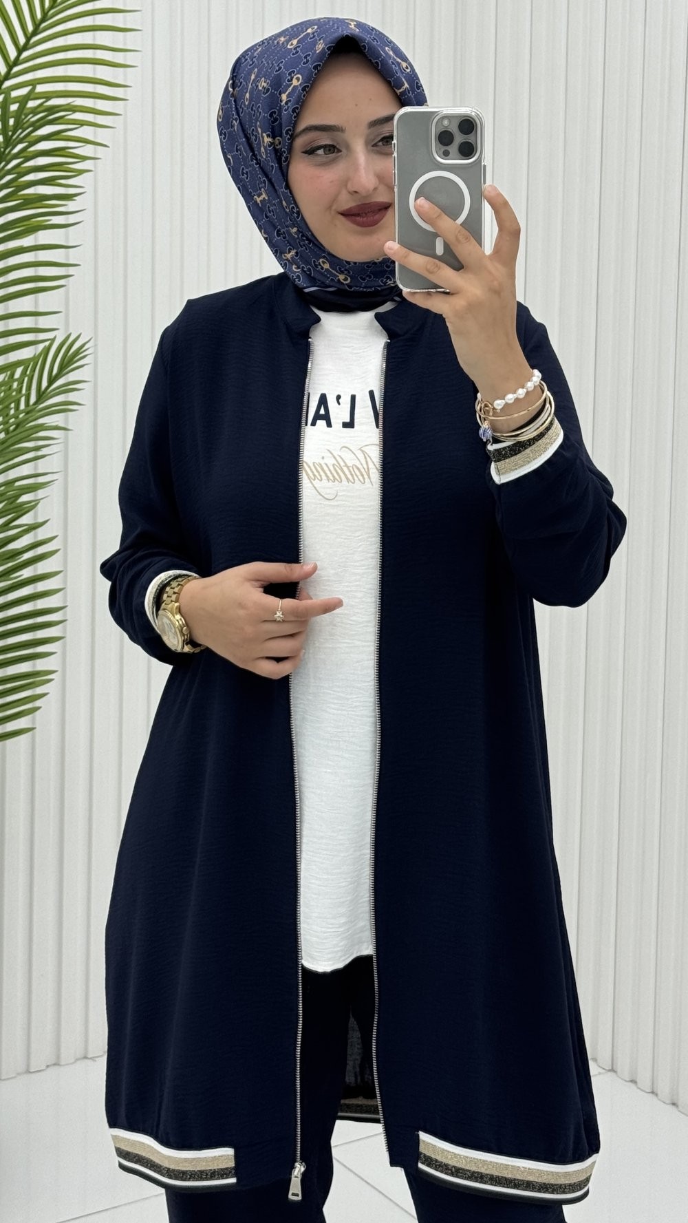 Zeynep 3 lü Takım Lacivert