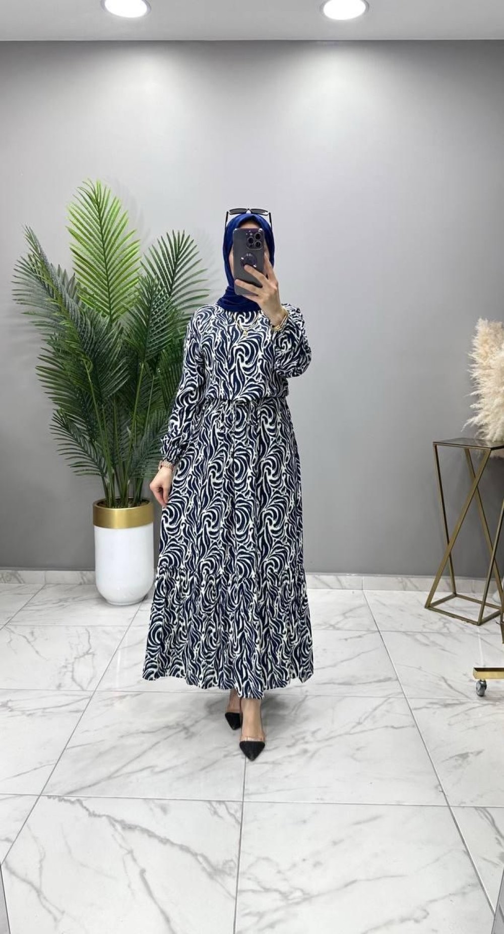 Beyza Elbise İndigo