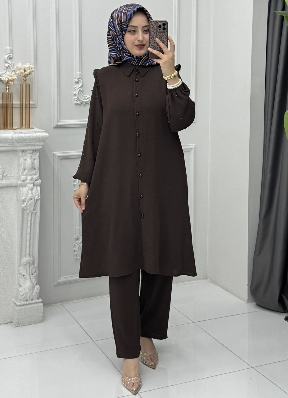 Meral Takım Kahverengi
