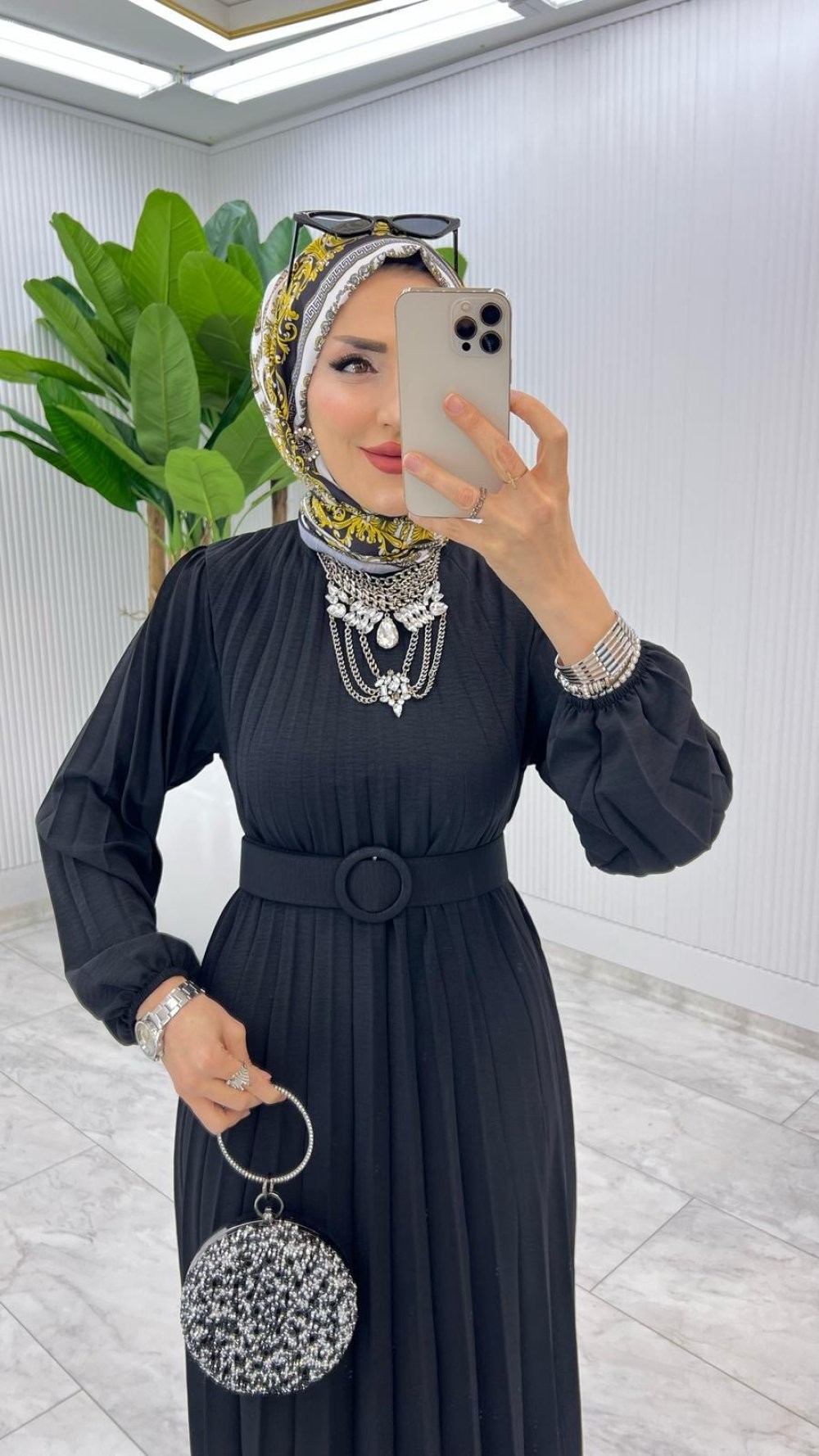 Siyah Deniz Elbise Tesettür Giyim