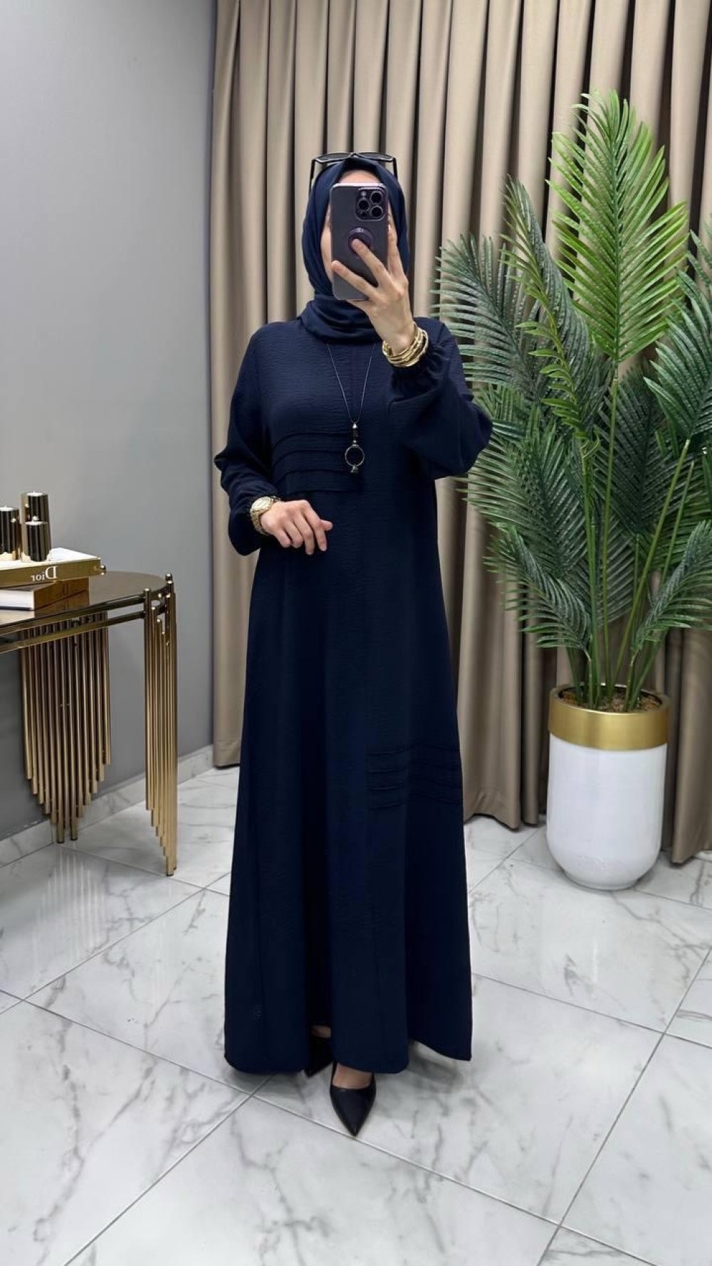 Eylem Elbise Lacivert 