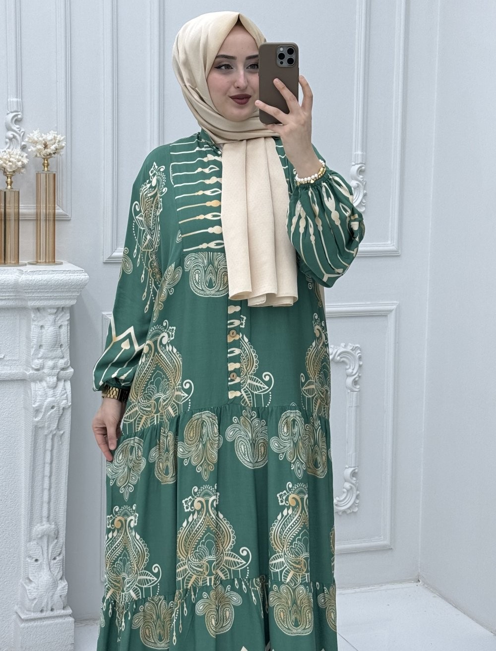 Nilüfer Elbise Yeşil