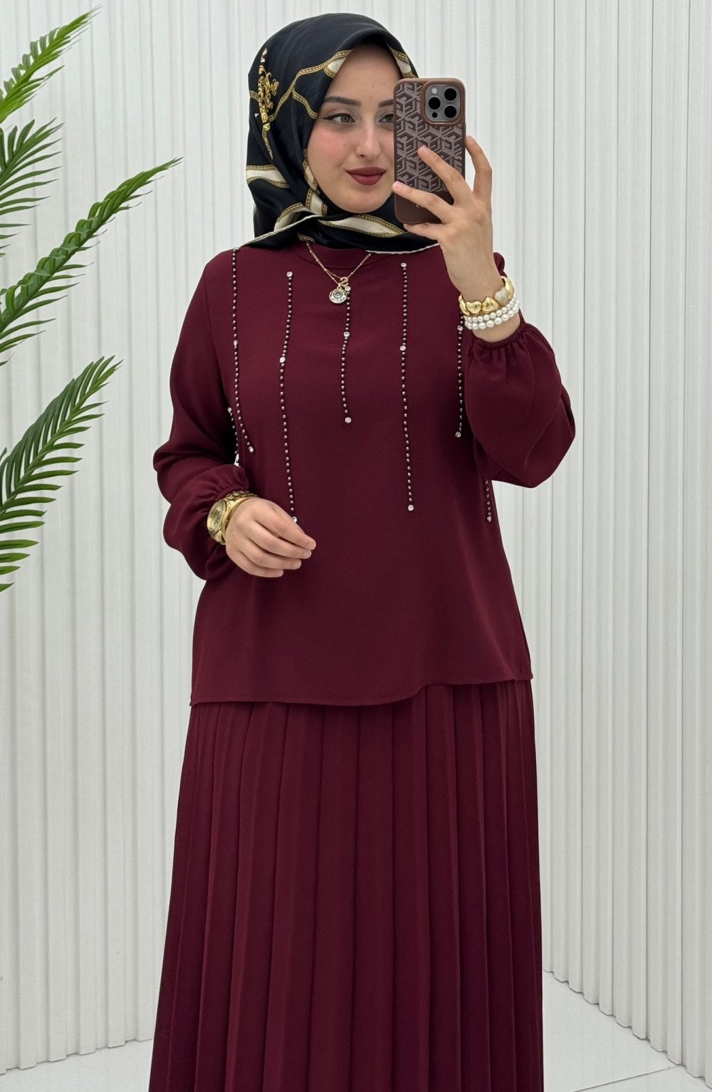 Hale Etek Takım Bordo
