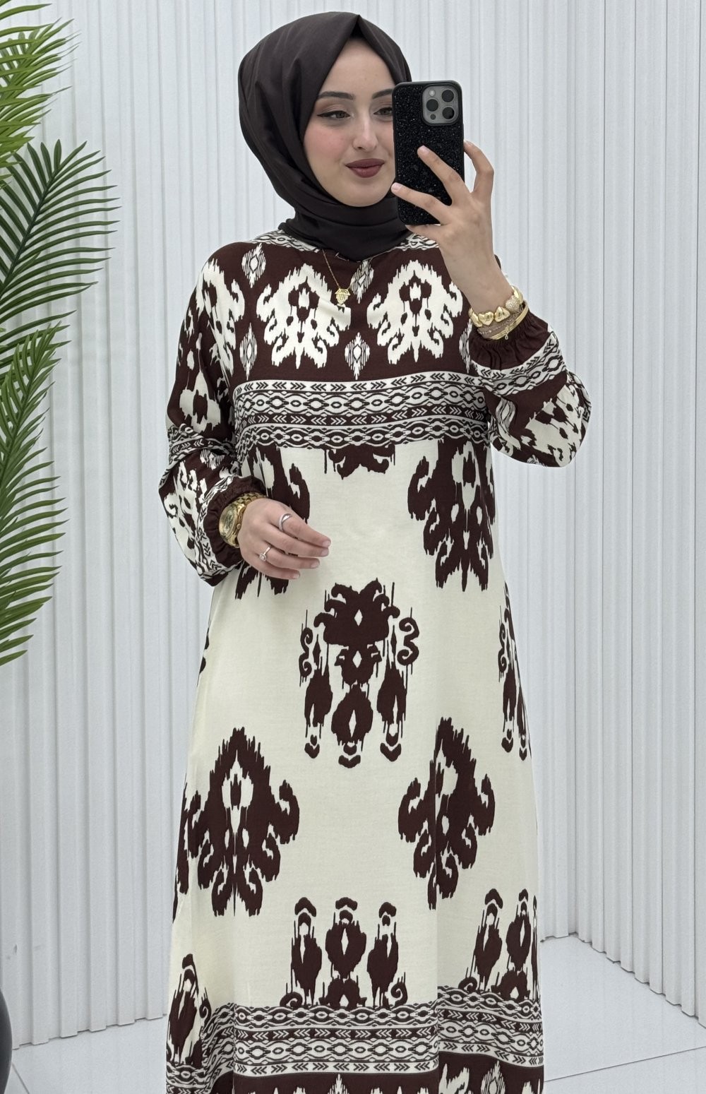 Nihal Elbise Kahverengi