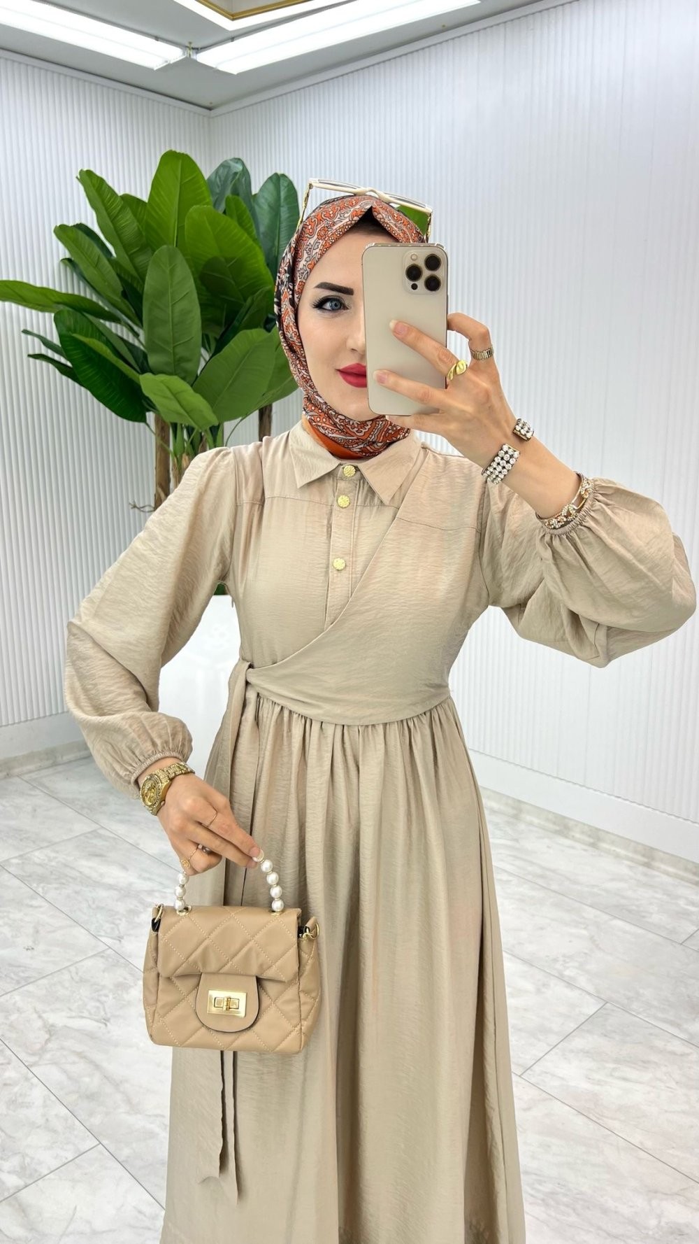 Taş Premium Öznur Elbise Tesettür Giyim