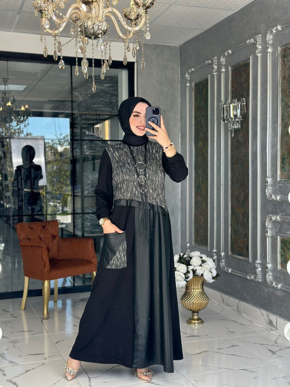 Adalina Elbise Siyah 